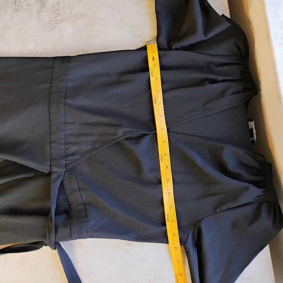 Yumi Kim Casanova Long Sleeve Wrap Dress Black Formal Cocktail Wedding Guest XS - Picture 14 of 15